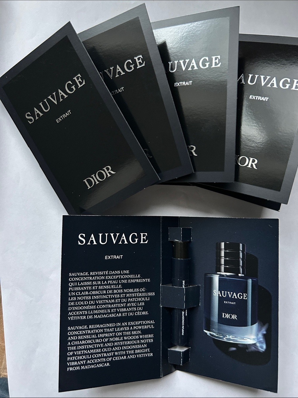 5 piece Dior Sauvage extrait men’s samples